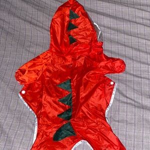 Dog dinosaur rain outfit NWOT